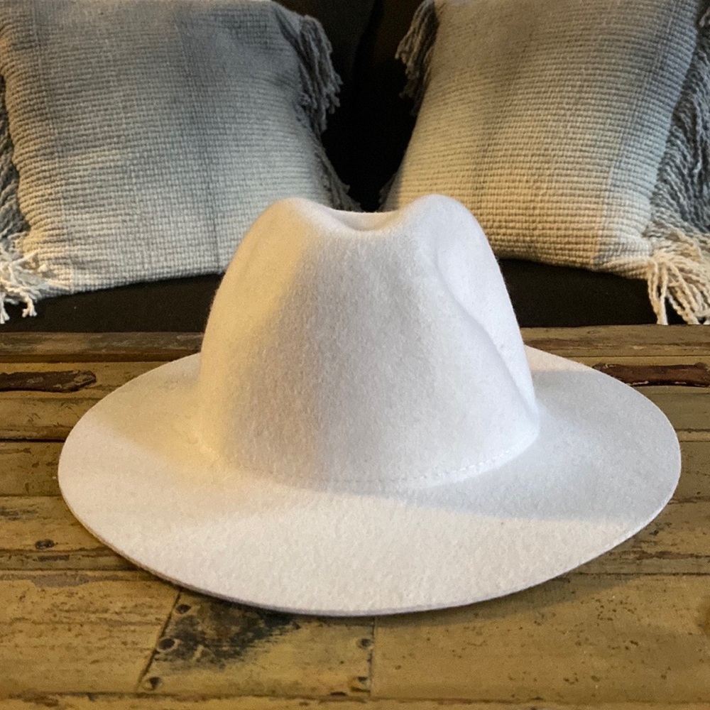 WOMENS FELT WOOL WIDE BRIM FEDORA WOOL FLOPPY HAT H&M - Picture 3 of 10